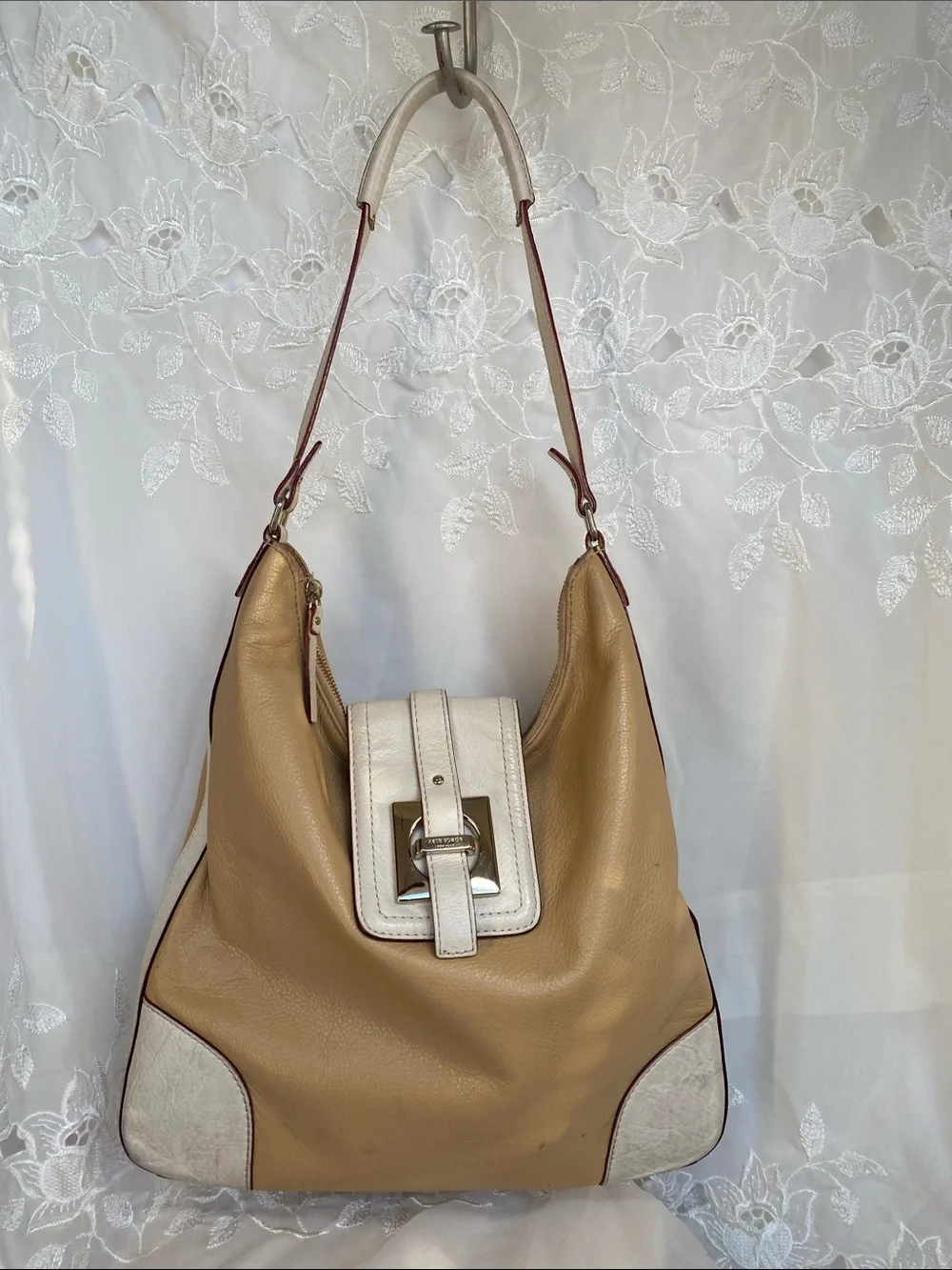 kate spade Susanna Easton Anisha Leather Shoulder Hobo Bag Purse